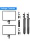 90W LED Video Lighting with 2.4G Wireless Remote Kit:2-Pack Dimmable Bi-Color 18" LED Panel+ Light S - 8