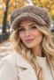 Plush Cap with Rubber Detail Soft Texture Hat