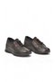 Orthopedic Comfortable Sole Rubber Laced Rubber Sole Black Genuine Leather Women's Casual Shoes 3660 - 4