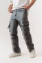 Lacerift Eyelet Lace-Up Detailed Cargo Pocket Baggy Jean Men's Trousers - 3