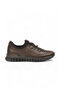 Orthopedic Comfortable Sole Rubber Laced Rubber Sole Brown Genuine Leather Women's Casual Shoes 8680 - 2