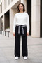 Women's Waist-Tied Wide Leg Pants