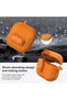 حافظة لسماعات AirPods من الجيل الرابع مع آلية قفل، مصنوعة من مادة TPU بملمس جلدي، مقاومة للغبار - 6