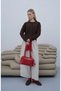 Buttoned Hammer Sleeve Knitwear Cardigan Brown - 4