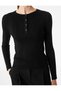 Buttoned Long Sleeve Crew Neck Knitwear Sweater - 5