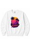 Sunset Beach Club – Retro Tropical Sunset Graphic Sweatshirt