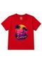 Sunset Beach Club – Retro Tropical Surf Kids Graphic T-Shirt