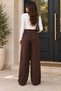 Women's Waist-Tied Wide Leg Pants - 6