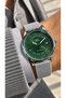 Gray Silicone Strap, Green Dial, in Stylish Box, Men's Wristwatch+Bracelet
