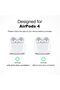 حافظة لسماعات AirPods من الجيل الرابع مع آلية قفل، مصنوعة من مادة TPU بملمس جلدي، مقاومة للغبار - 2