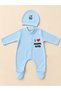 I Love Mom Dad Printed Baby Rompers with Hats and Booties Set of 2 0-6 Months Newborn - 2