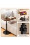 Small End Table for Couch, Rectangular Sofa Side Table with Lifting Top, 360° Swivel/180° Flip-Over - 3