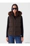 Fur Hooded Women's Inflatable Vest (W6)