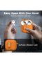 حافظة لسماعات AirPods من الجيل الرابع مع آلية قفل، مصنوعة من مادة TPU بملمس جلدي، مقاومة للغبار - 4