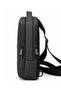 Black Faux Leather 3-Compartment Crossbody Waist and Shoulder Bag - 2