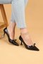 Women's High Heeled Buckle Orthopedic Evening Dress Shoes Heeled Shoes