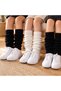 Diba 3-Piece Leggings Set Black White Black, 71% Wool 20% Cotton, Thick Knitted Drawstring Women's Leggings