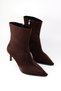 Women's Suede Thin and High-Heeled Boots - 4