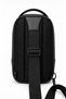 Black Faux Leather 3-Compartment Crossbody Waist and Shoulder Bag - 3
