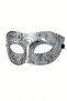 Men's Silver Venetian Ball Mask with Embossed Pattern Party Accessory Halloween Halloween - 7