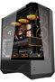 علبة كمبيوتر DY460 ATX متوسطة الحجم، زجاج بانورامي من 3 جوانب، 4 مراوح ARGB مقاس 120 مم، دعامة لدعم وحدة معالجة الرسومات، منفذ USB-C
