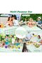 Green Gingham Table Cover 4-Pack, Disposable Plastic Checkered Rectangle Tablecloth for Dining and E - 6