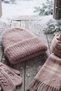 Women's Plush Furry Ribbed Beanie and Fingerless Gloves Set - 5
