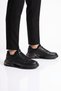 Rubber Comfortable Sole Rubber Laced Black Genuine Leather Men's Casual Shoes Hz2581-6003