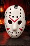Jason Style White Hockey Horror Mask with Red Stripe Halloween Halloween Party Accessory - 4
