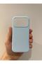 iPhone 17 Pro&18 Pro Compatible Magsafe Supported Suede Inside Launch Silicone Case with Camera Protection and Lens Protection Baby Blue