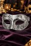 Men's Silver Venetian Ball Mask with Embossed Pattern Party Accessory Halloween Halloween - 4