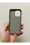 iPhone 14 Promax Compatible Magsafe Supported Suede Inside Launch Silicone Case with Camera Protection and Lens Protection Gray - 2