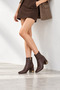 1. Women's Soft Leather Brown Zippered Stylish Boots Comfortable Full Fit - 5