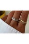 Minimal Double Row Zigzag Design Adjustable Steel Ring – Tarnish-Free Gold / Silver