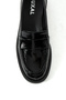 David Genuine Leather Patent Leather Thick Soled Women's Loafer Shoes - 3