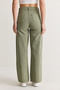 Women's Green High-Waisted Wide-Leg Loose-Fit Denim Trousers Yp4363 60286688 - 7