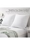 Hybrid Pillow for Sleeping, Adjustable Shredded Memory Foam Pillow Core with Fluffy Down A - 2
