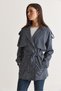 Women's Lined Plaid Patterned Belted Double Breasted Collar Pocket Detailed Trench Coat 7092 60286678 - 3