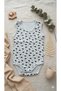 Mask Patterned Sleeveless 100% Cotton Men's Snap Fastener Body Suit - 4