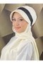 Tesettür Daily Black Silvery Shiny Scarf with Hat