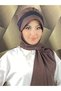 Tesettür Daily Black Silvery Shiny Scarf with Hat - 3