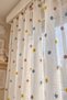 Linen Textured Colorful Pompom Tulle Curtain (Sparse Pleats) - 3