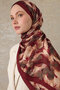 Burgundy Canvas Patterned Shawl