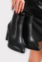Women's Thick Heeled Side Zipper Boots Black - 2
