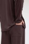 Men's Roma&Monada Oversize Oysho Fabric Suit Brown Color - 6