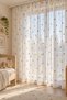 Linen Textured Colorful Pompom Tulle Curtain (Sparse Pleats) - 5