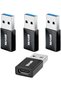 محول USB C إلى USB من ENVEL، 4 قطع، USB 3.2 بسرعة 10 جيجابت في الثانية لنقل البيانات