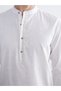 Ozmarka New Season Slim Fit Stand Collar Long Sleeve Poplin Men's Shirt - 4