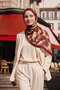 Burgundy Canvas Patterned Shawl - 2