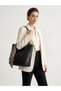 Shopper Model Black Color Large Size Shoulder Bag - 3